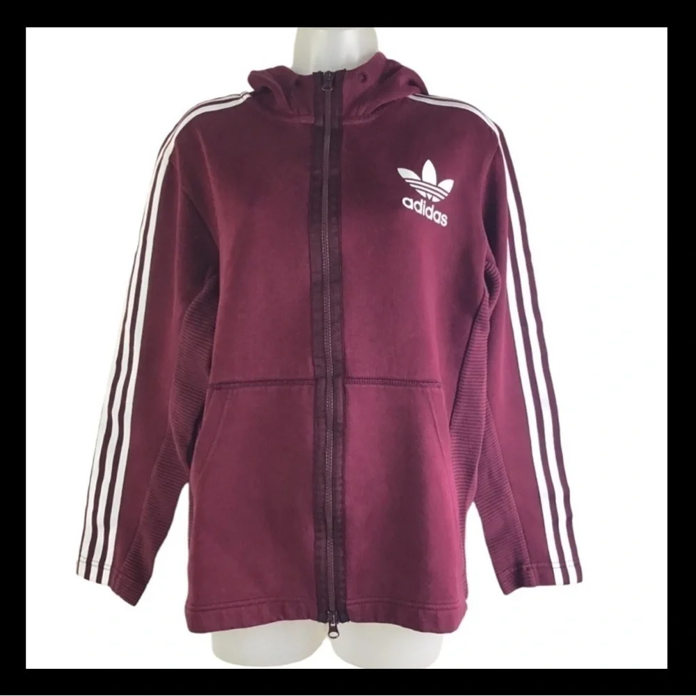 ADIDAS ESSENTIALS FRENCH TERRY 3-STRIPES FULL-ZIP HOODIE Men’s Medium